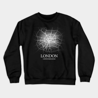 London City Map - UK Cartography Crewneck Sweatshirt